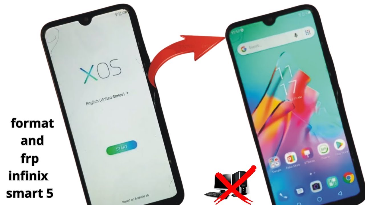 فورمات و تخطي حساب جوجل لهاتف x657 Infinix Smart 5 | حل مشكلة FRP نهائياً