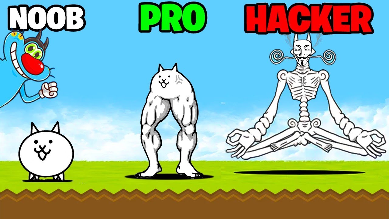 NOOB vs PRO vs HACKER | In The Battle Cats | With Oggy And Jack | Rock Indian Gamer |