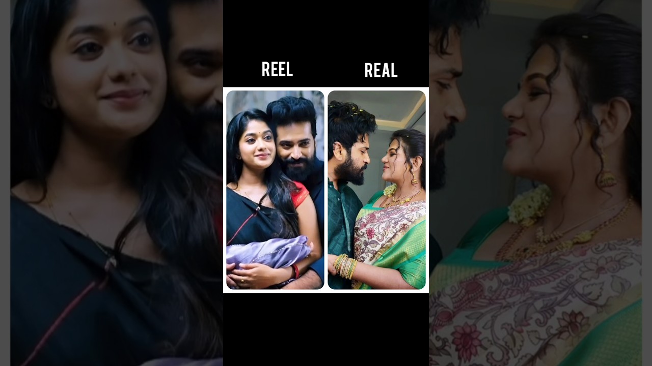 Zee Tamil Serial Couples Reel Vs Real #shorts #shortvideo #shortsfeed #shortsvideo #shortsviral