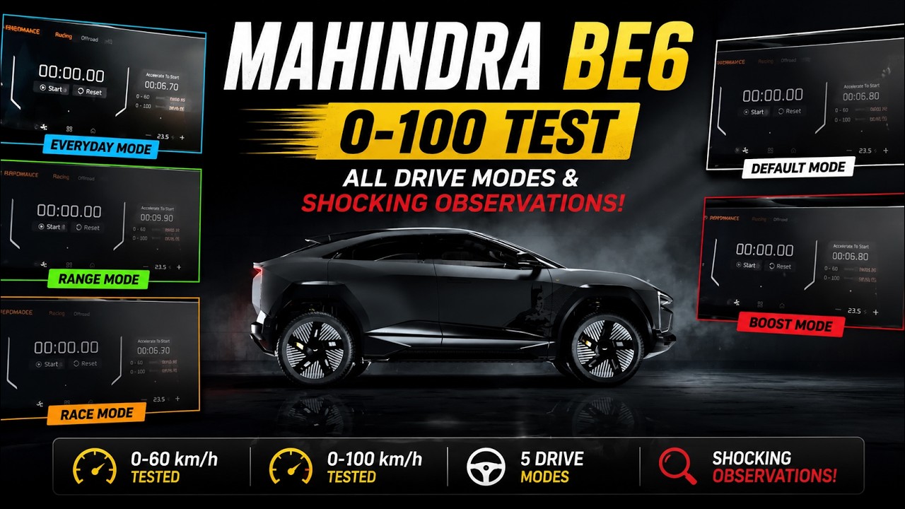 Mahindra BE6 0-100 Test: All Drive Modes & Shocking Observations!