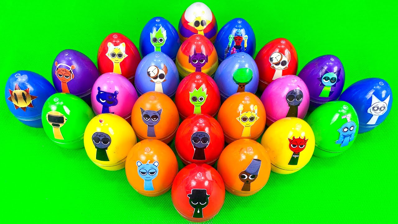 Unboxing Slime Eggs with Incredibox Sprunki Characters! ASMR Clay & Satisfying Video