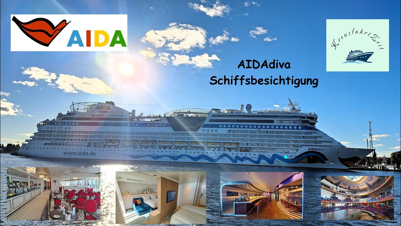 AIDA Evolution AIDAdiva Schiffsbesichtigung Warnem&uuml;nde Rundgang Kreuzfahrtschiff