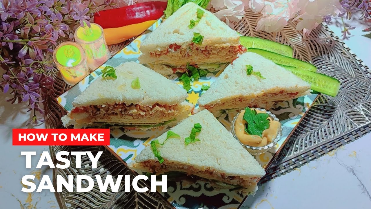 Chicken Tikka club sandwich recipe for iftar, sandwich recipe,lunch box ideas by sherry,24 Mar 2025