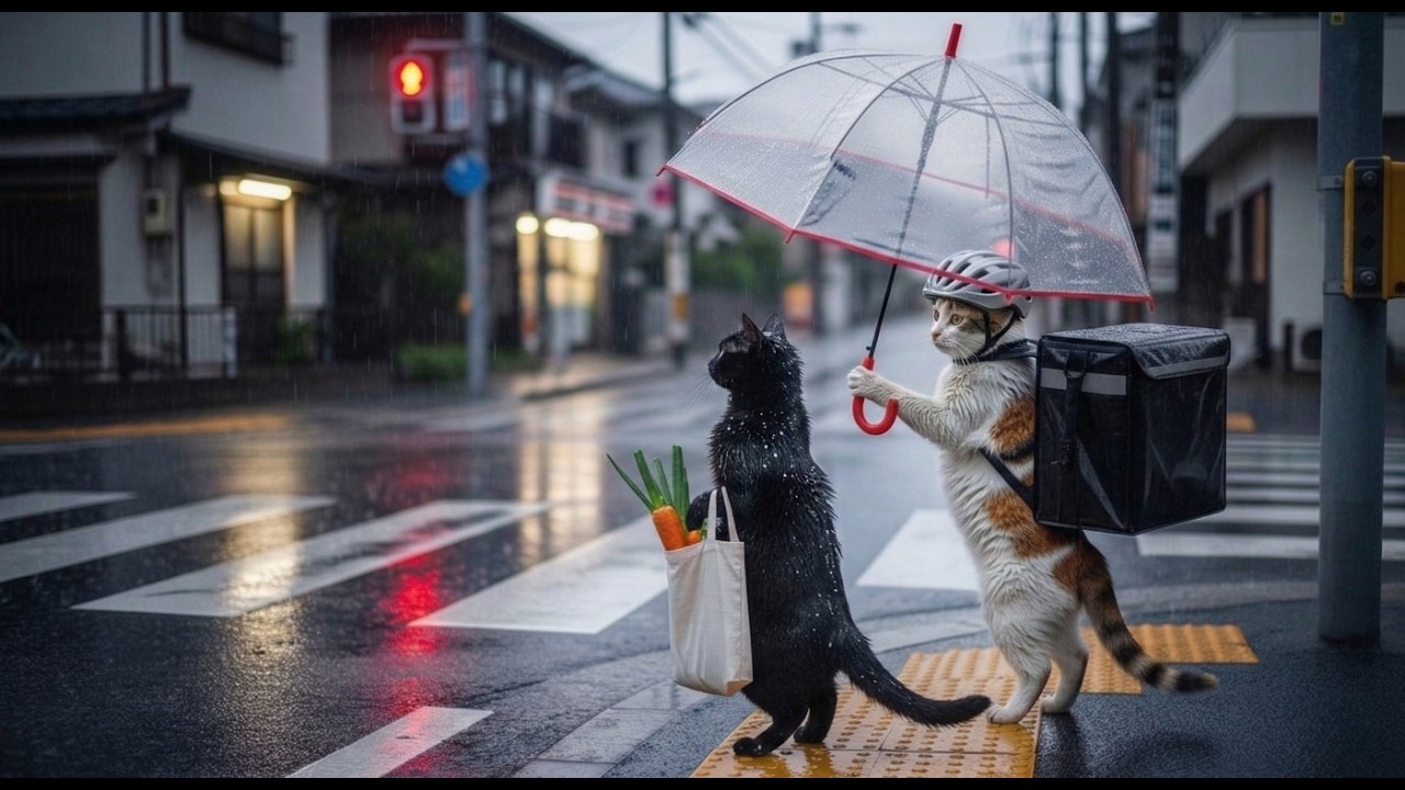 雨の日は、ちいさな奇跡が起きる。☔🐈‍⬛