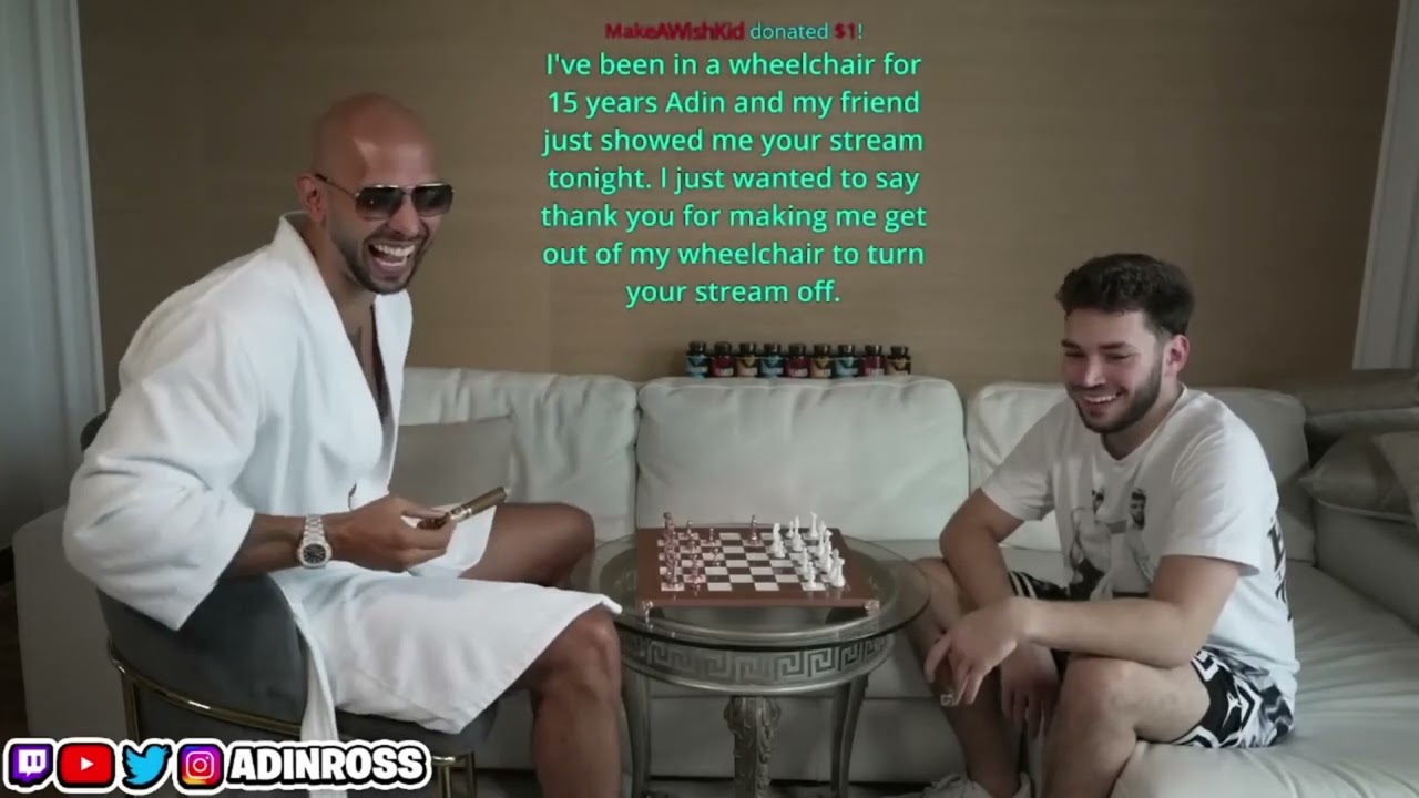 Andrew Tate x Adin Ross Funniest TTS Moments