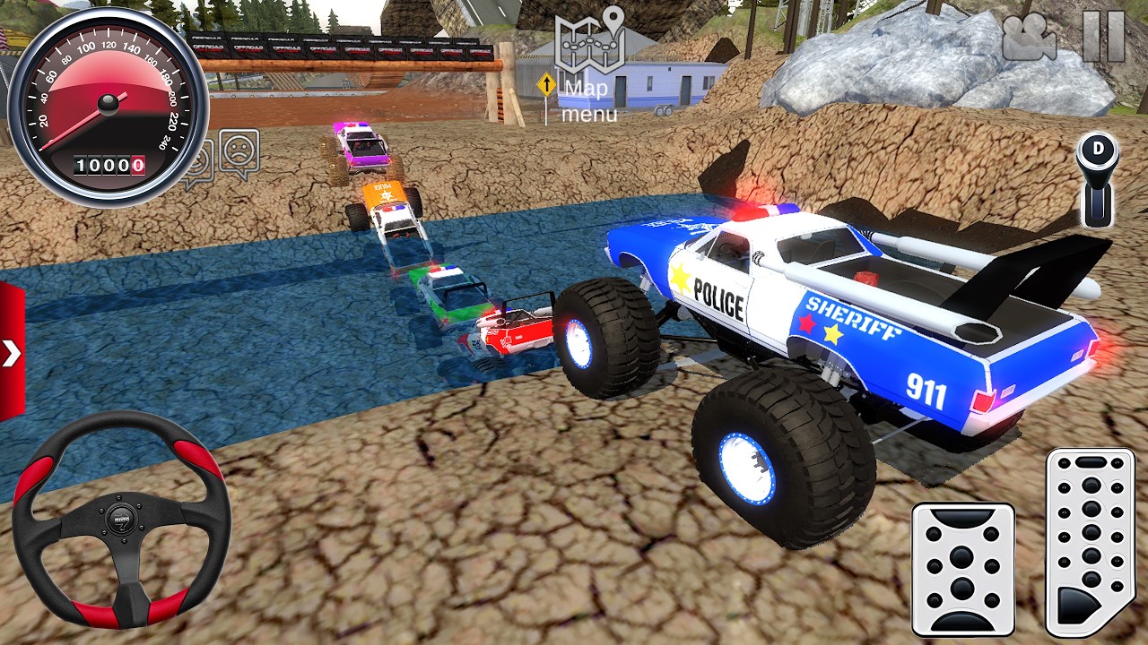 Juegos De Carros - Police Monster Truck Impossible Driver #5 - US Car Stunts Racing Android Gameplay
