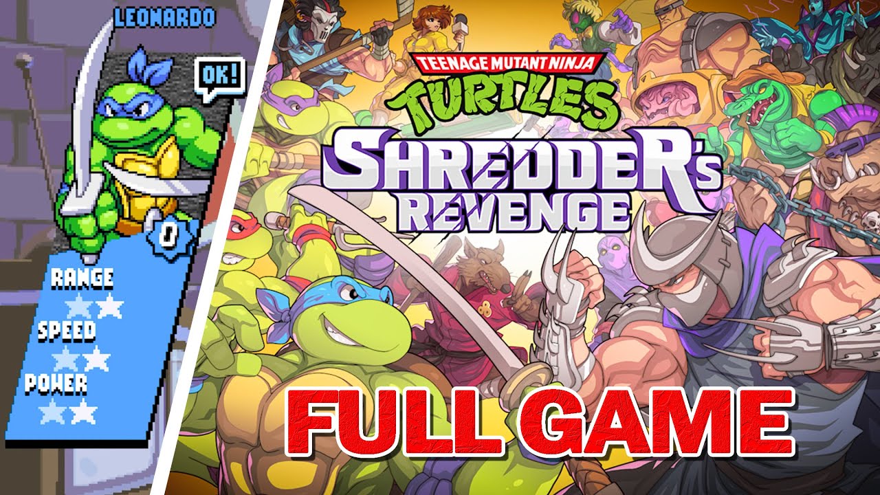 LEONARDO - Teenage Mutant Ninja Turtles: Shredder's Revenge - PS5 Gameplay 1 Player (Full Game)