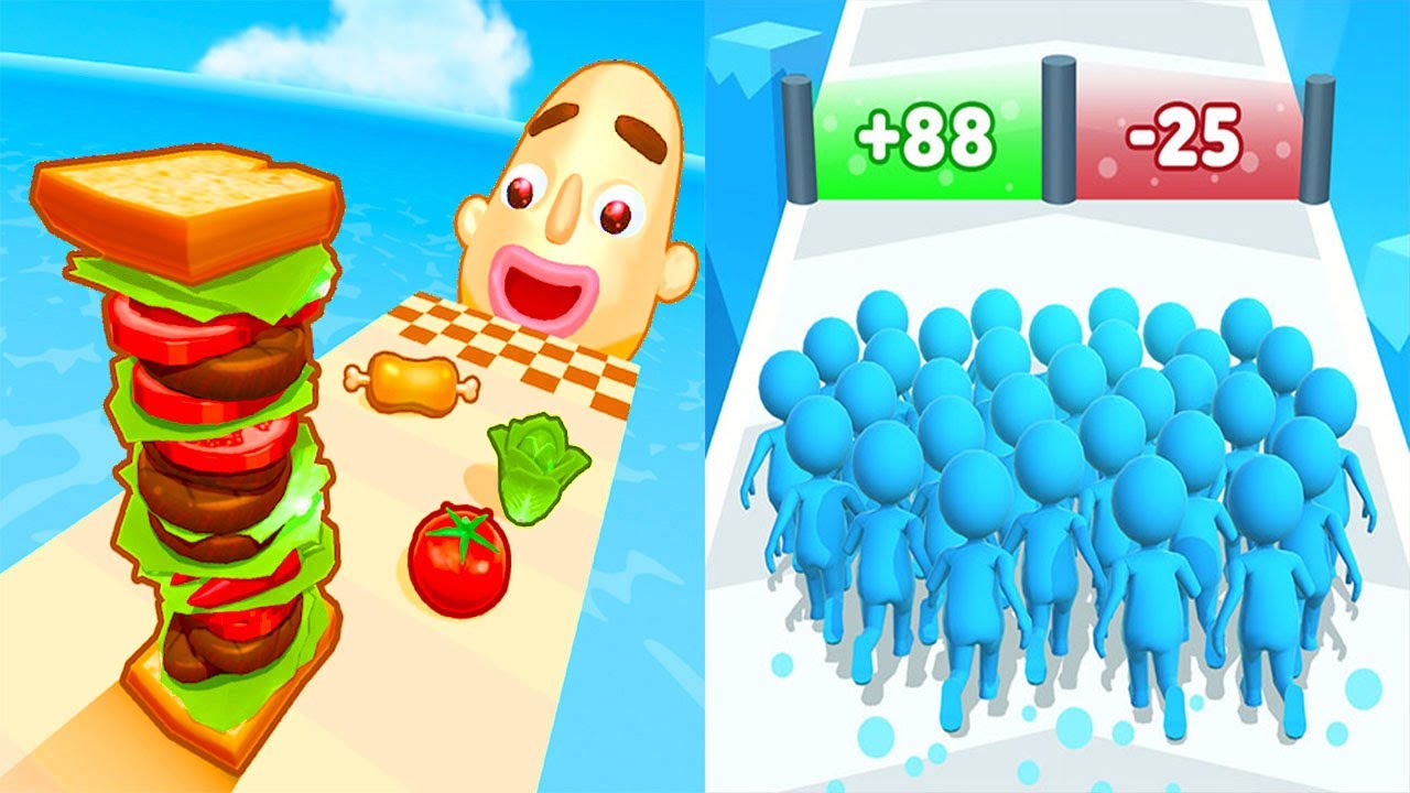 Sandwich Runner VS Count Master Android iOS Gameplay Ep 1