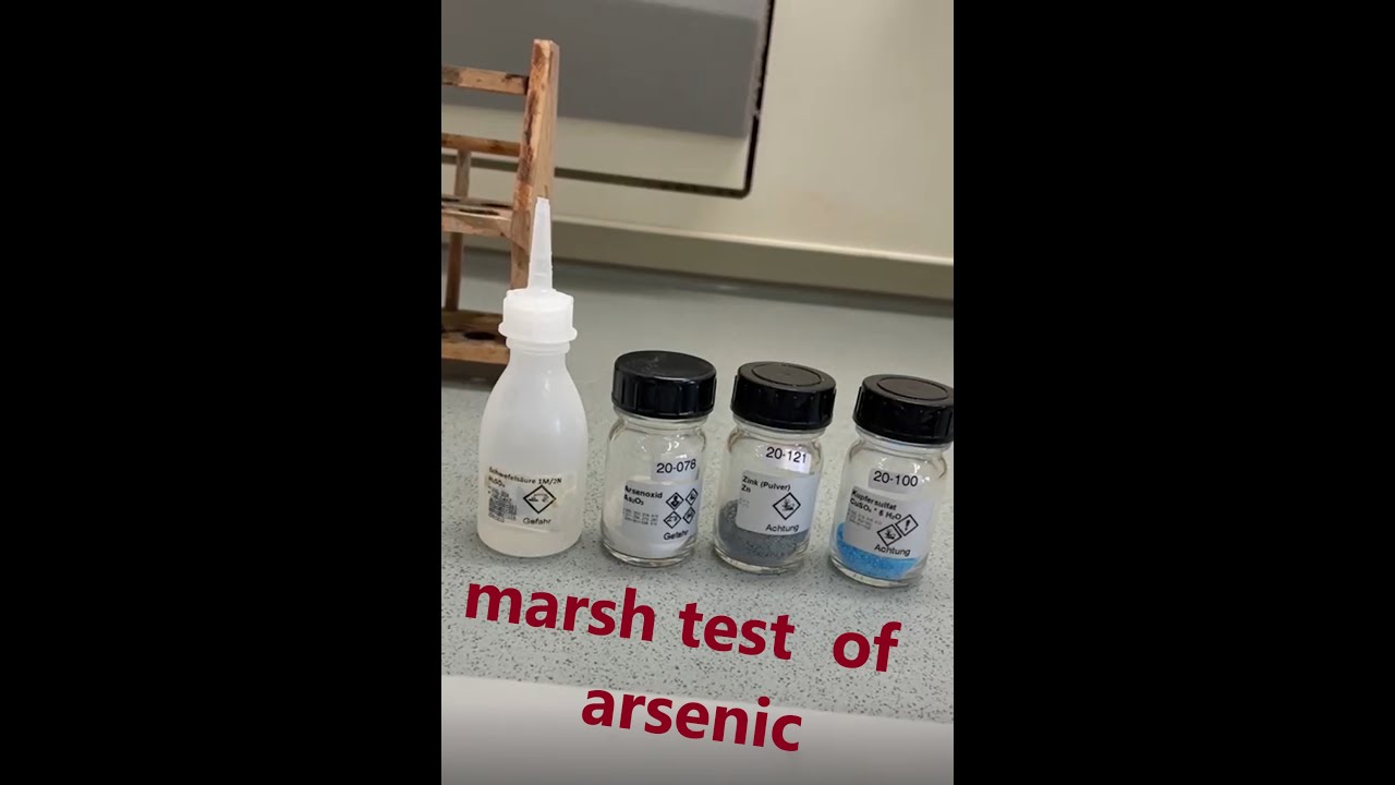 finding ancient poisons (Marsh test for arsenic and antimony)