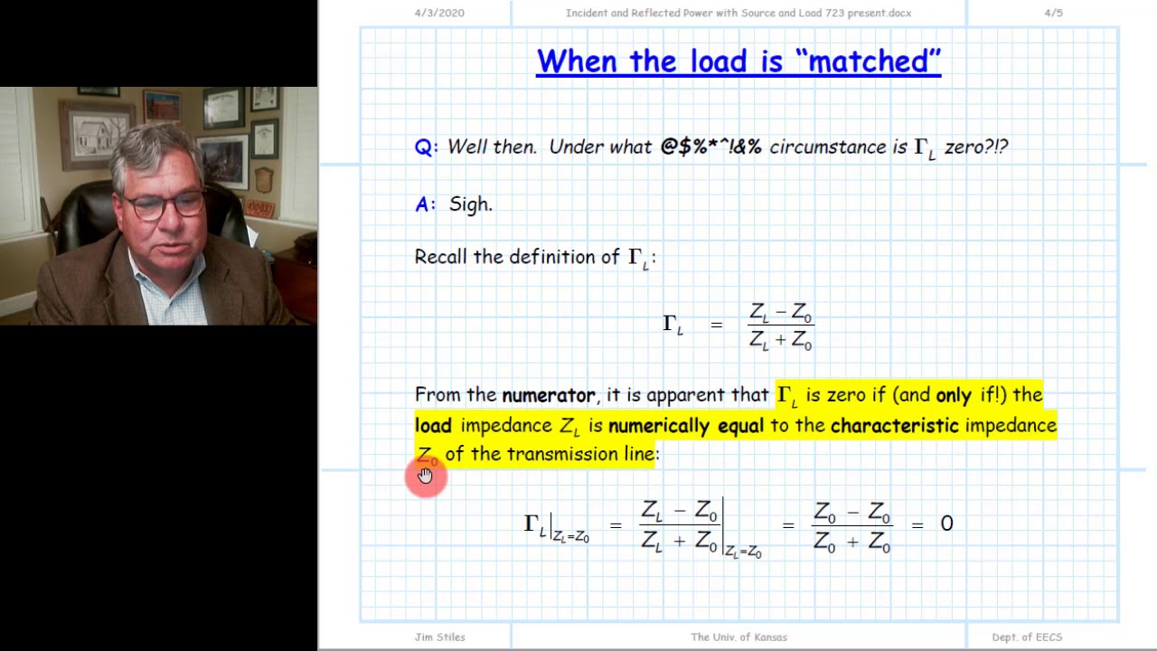 Incident and Reflected Power with Source and Load