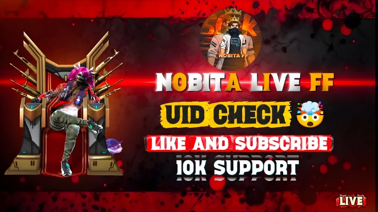🛑 LIVE UID CHECK 😱 NOBITA LIVE FF🤯 #freefire #shorts #freefirelivestre.