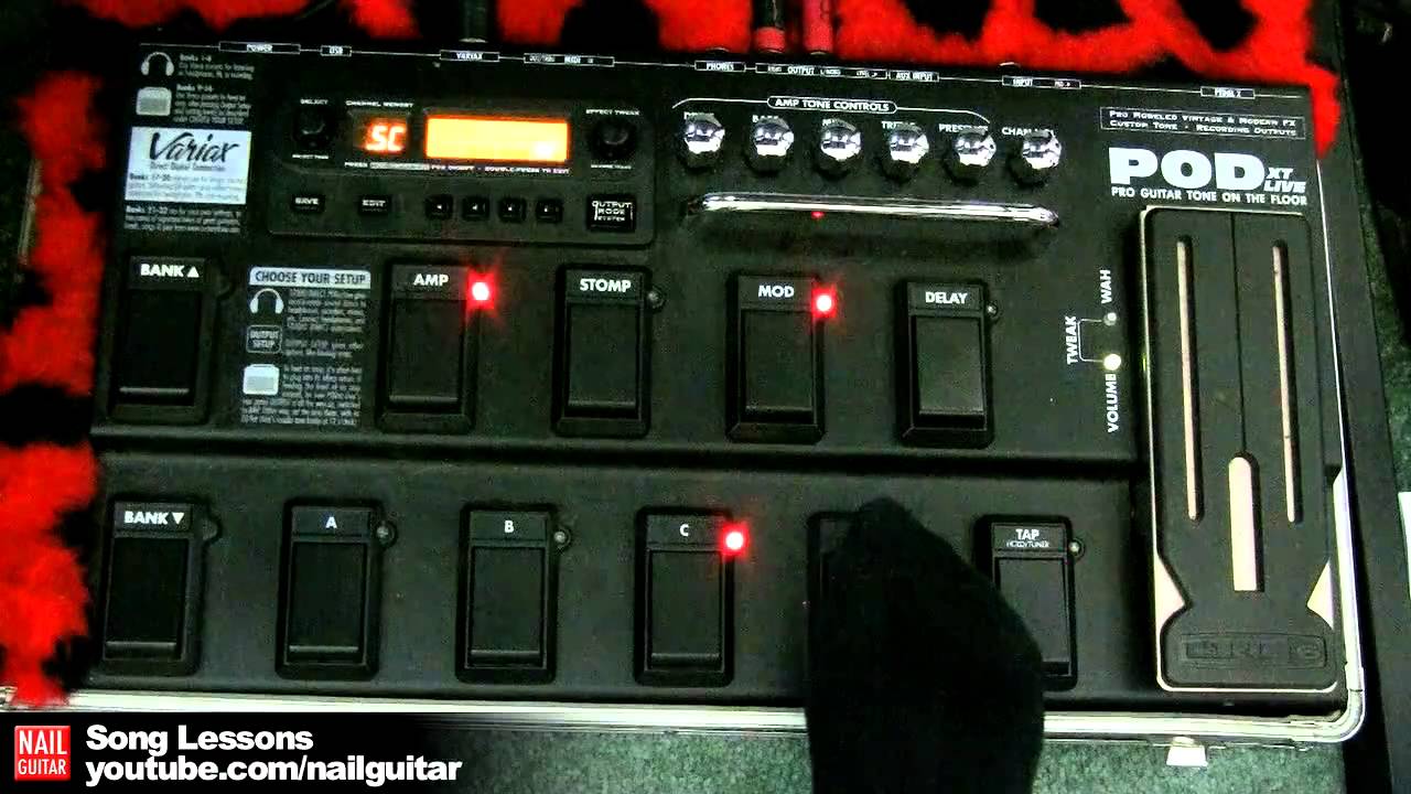 Демонстрация пресетов POD XT Live — Line 6 Multi Effects FX Звуки электрогитары (U2, Queen, Van H...