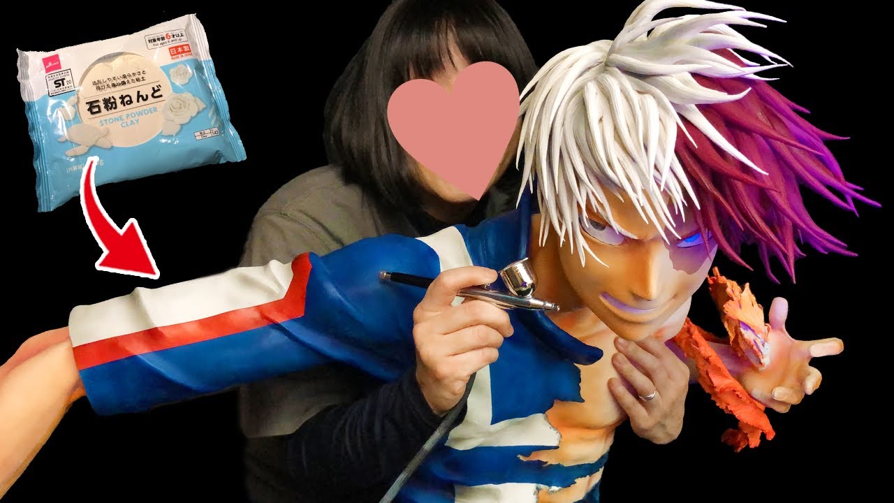 раскраска[В натуральную величину]Сёто Тодороки[MHA]Сделайте фигурку из глины[С русскими субтитрами]
