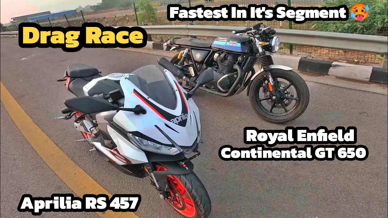 Aprilia RS 457 vs RE Continental GT 650 : Drag Race