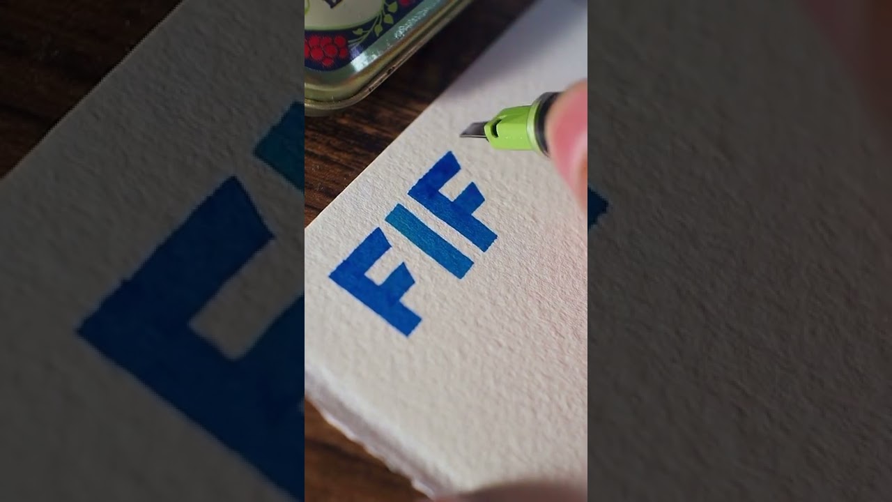 FIFA logo art with calligraphy pen #shots #artwork #football #fifa #logo