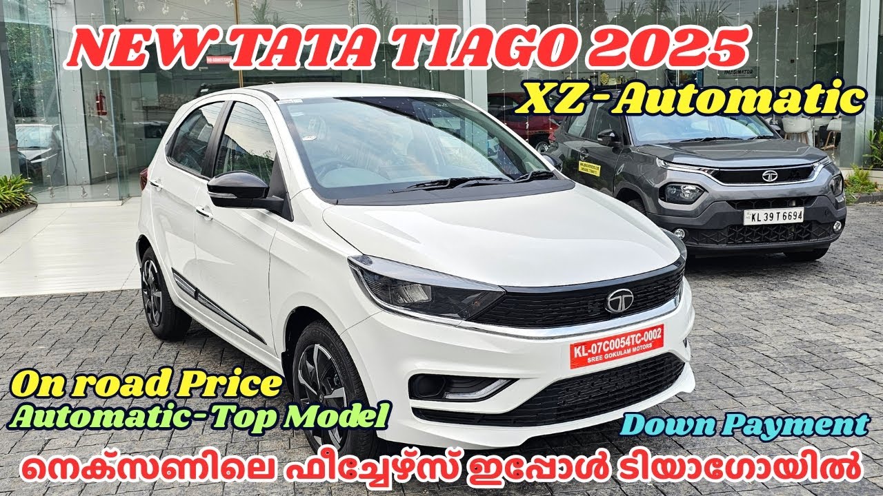 2025 New Tata Tiago XZ Automatic Malayalam Review | 2025 Tiago XZA Malayalam Review | On road Price