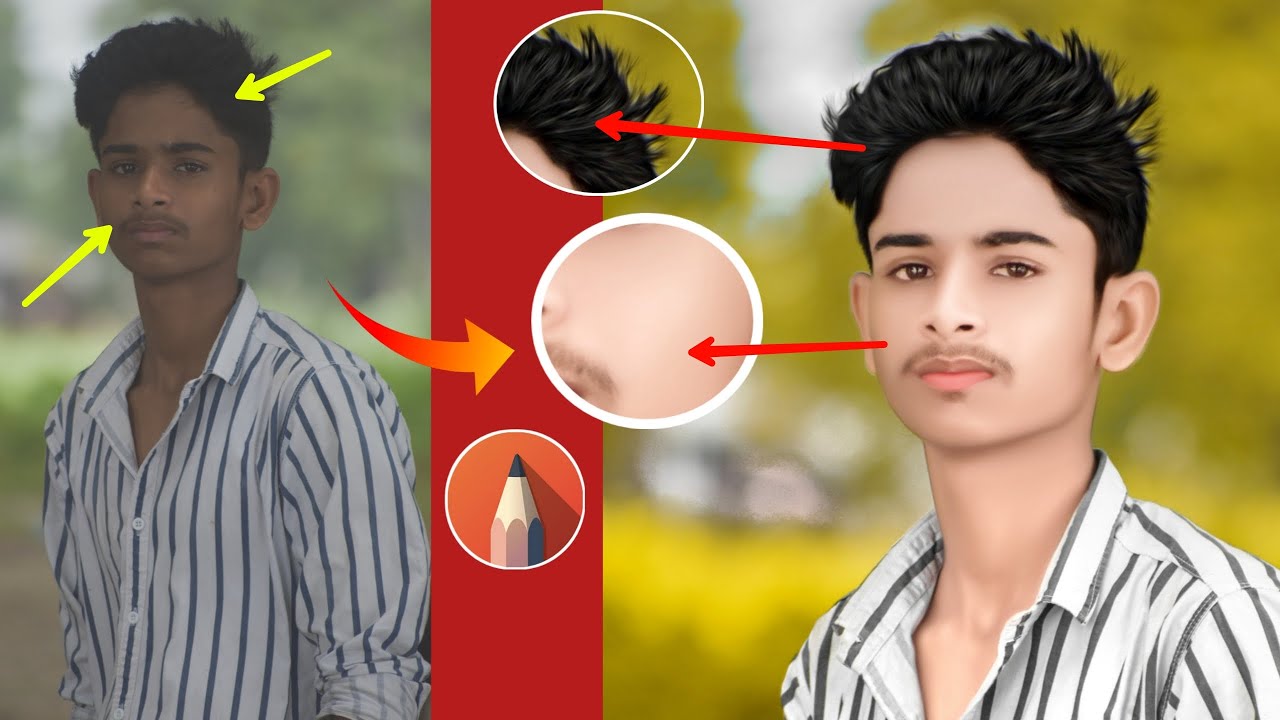 Amazing Skin Smooth In Autodesk Sketchbook || Skin Smooth Kaise Karen || White Skin Photo Editing ||