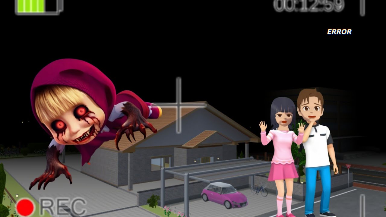 MONSTER SERAM MUNCUL DI MALAM HARI! 😱 // Sakura School Simulator drama 👺