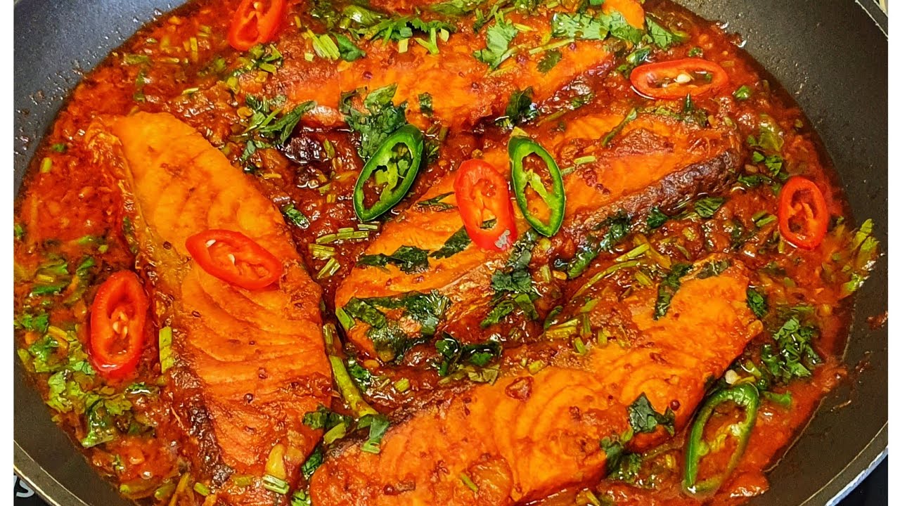 Ich habe noch nie so leckeren Fisch gegessen/Lachs Braten/Lachs Rezept/Masala Fish Curry/Indisch.