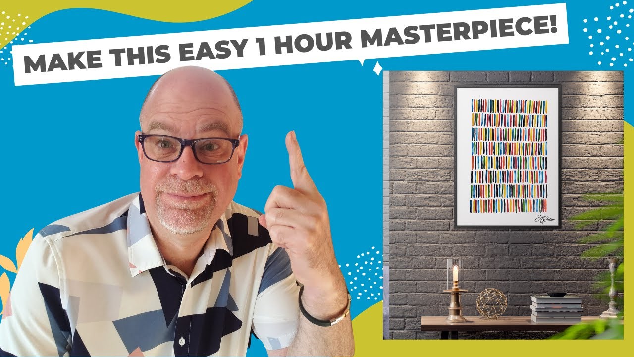1 Hour Abstract Art Easy Herringbone Ink Pattern