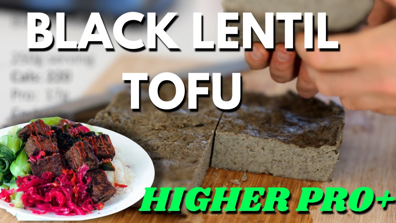 BLACK Lentil Tofu (HIGHER PROTEIN THAN RED LENTILS)