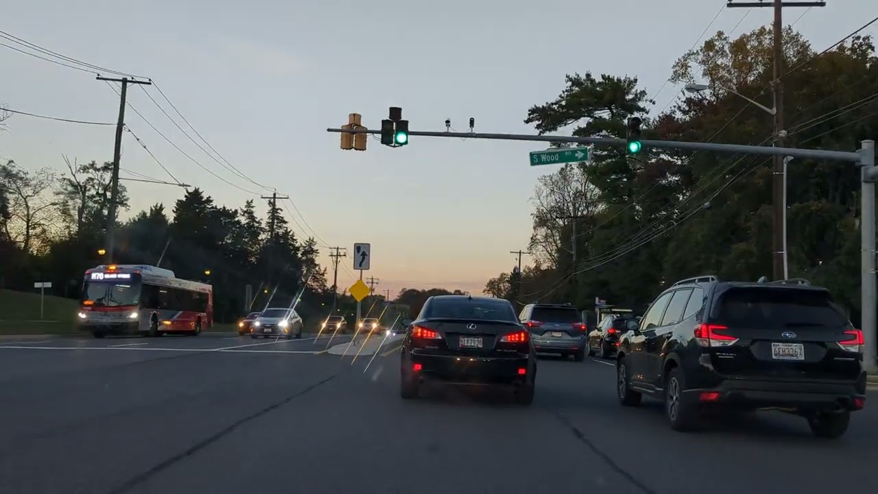 Quiet drive sunset commute Bethesda, MD
