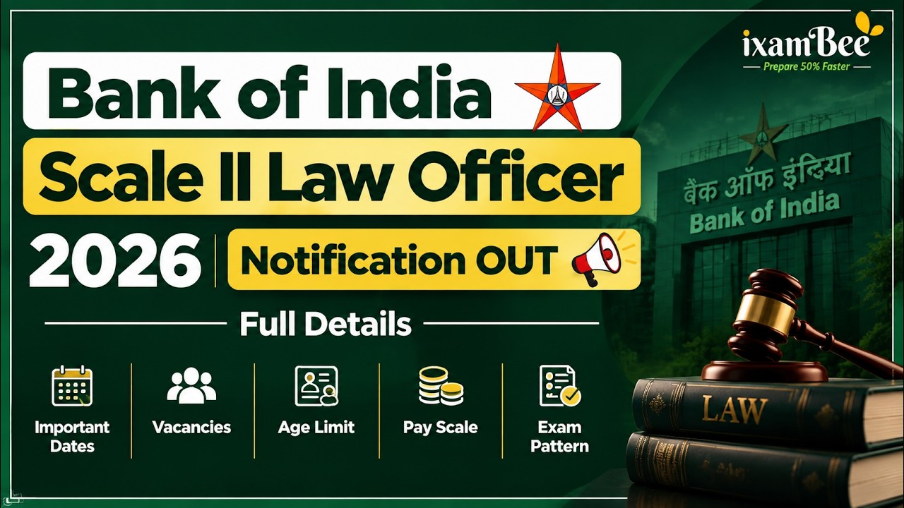 BOI Scale II Law Officer 2026 Notification OUT &mdash; Full Details (Dates, Vacancies & Exam Pattern!