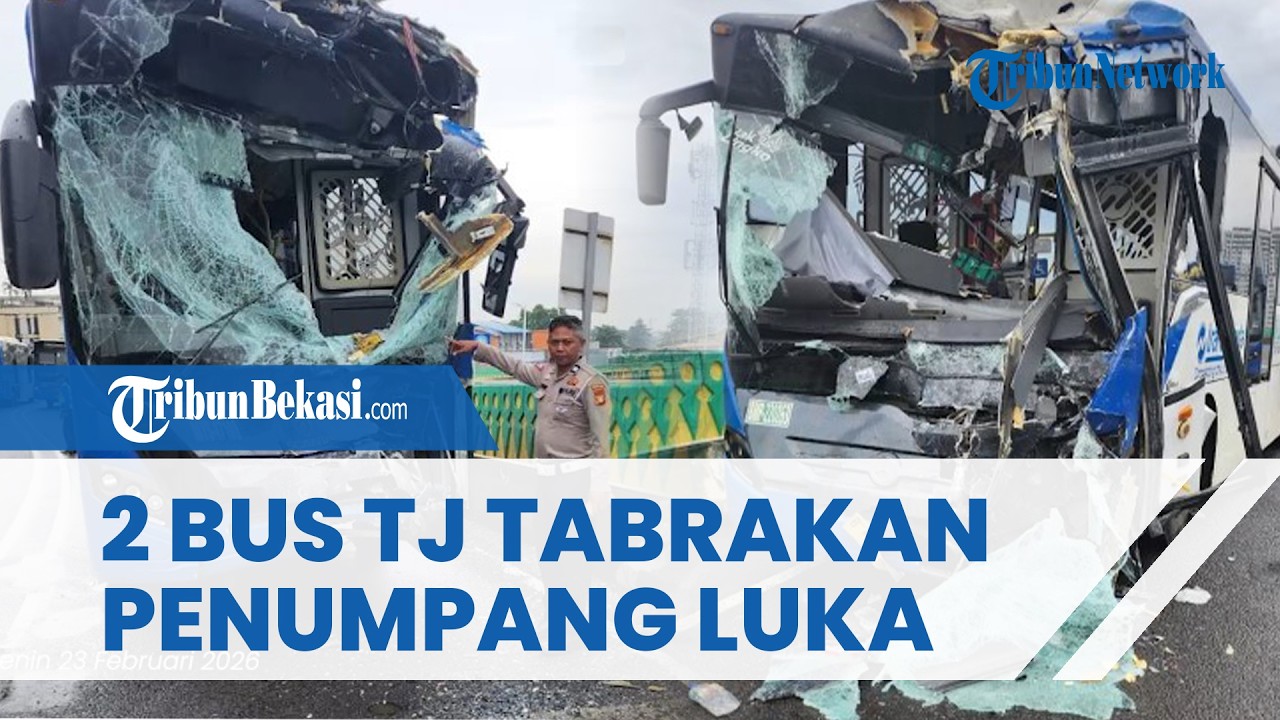 2 Bus Transjakarta Adu Banteng di 'Jalur Langit' Koridor 13 Cipulir, Sejumlah Penumpang Luka Ringan
