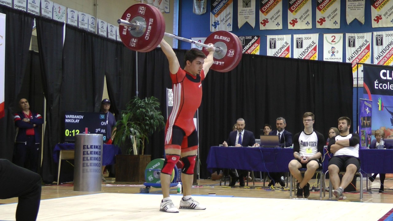 Nikolay Varbanov (69kg) 125/155 Canadian Weightlifting Championships 2017