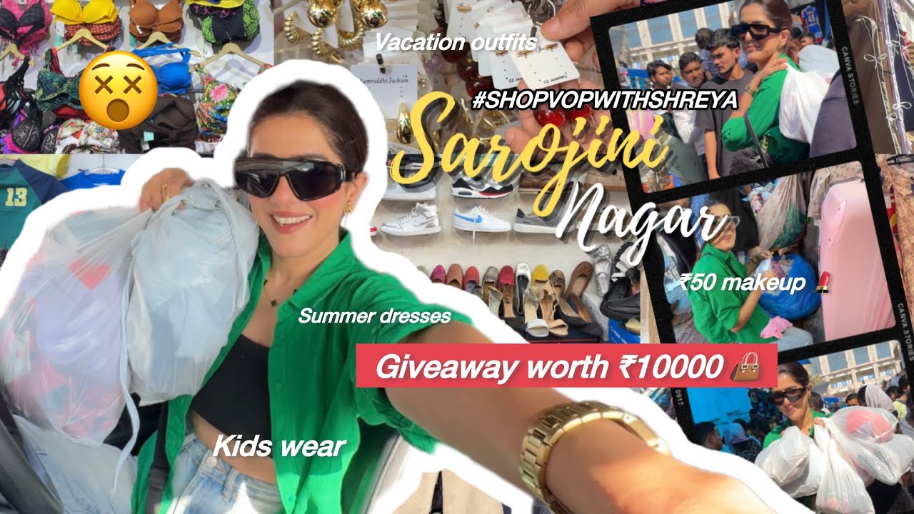 Sarojini Nagar SUMMER COLLECTION + HAUL 🫨 *with SHOP details* *Giveaway worth ₹10,000* 🛍️😍