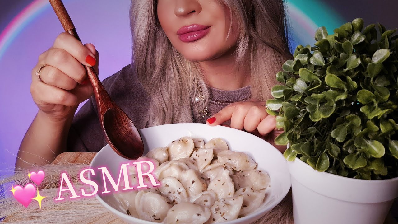 ASMR Eating Dumplings ♡ АСМР Итинг Пельмени 🥰🤤🥟