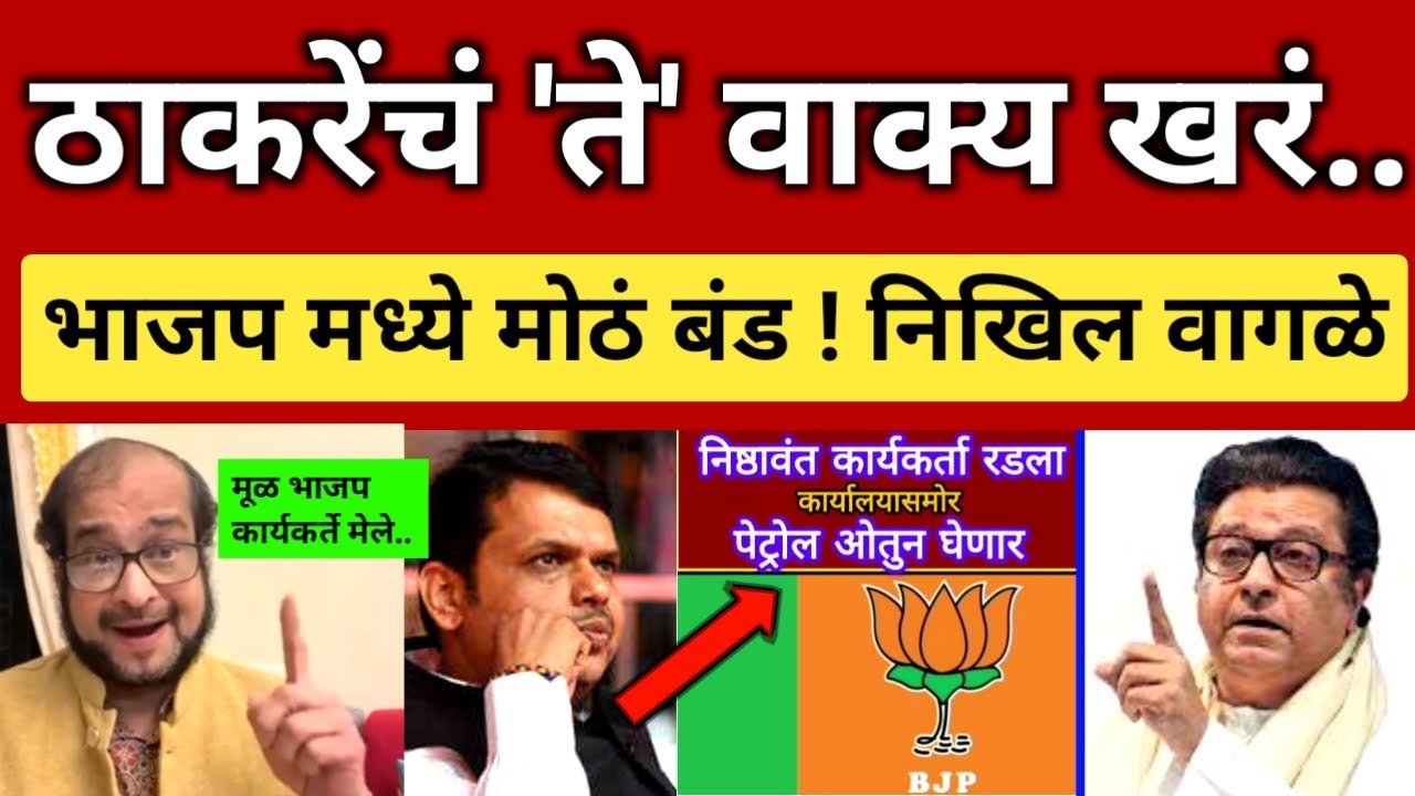राज ठाकरेंचं 'ते' वाक्य खरं ठरलं.. भाजप कार्यकर्ते पेटले 🔥 निखिल वागळे खुलासा Nikhil Wagle on Shinde