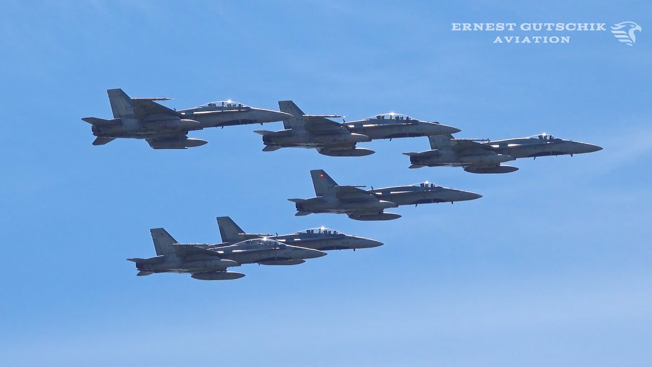 (4K) CF-18 Hornets Mass Attack | Bagotville International Air Show 2024