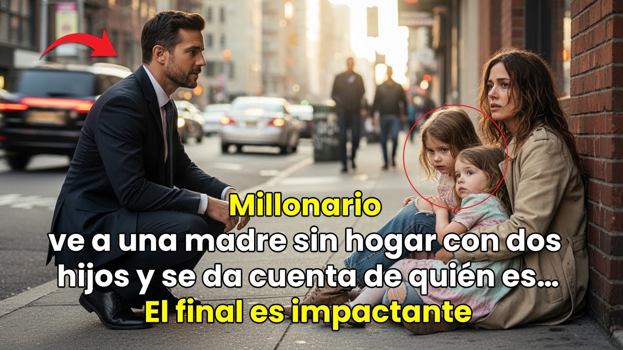 Millonario ve a una madre sin hogar con dos hijos y se da cuenta de quién es… El final es impactante