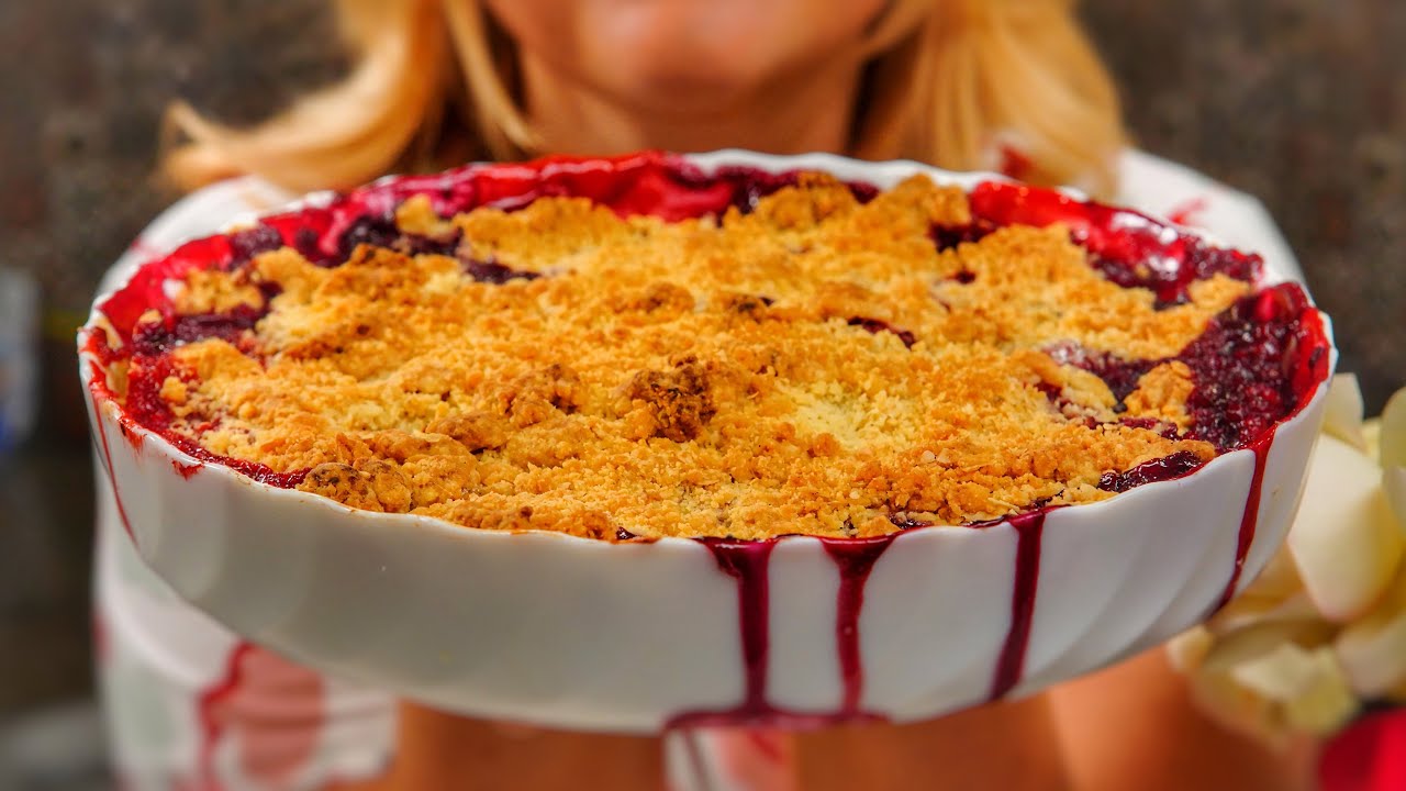 Вкусный Ягодный Пирог  Английский десерт Крамбл 🍓