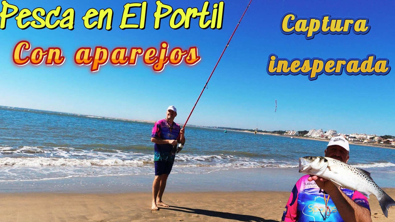 PESCA SURFCASTING EN EL  PORTIL CON CAPTURA INESPERADA