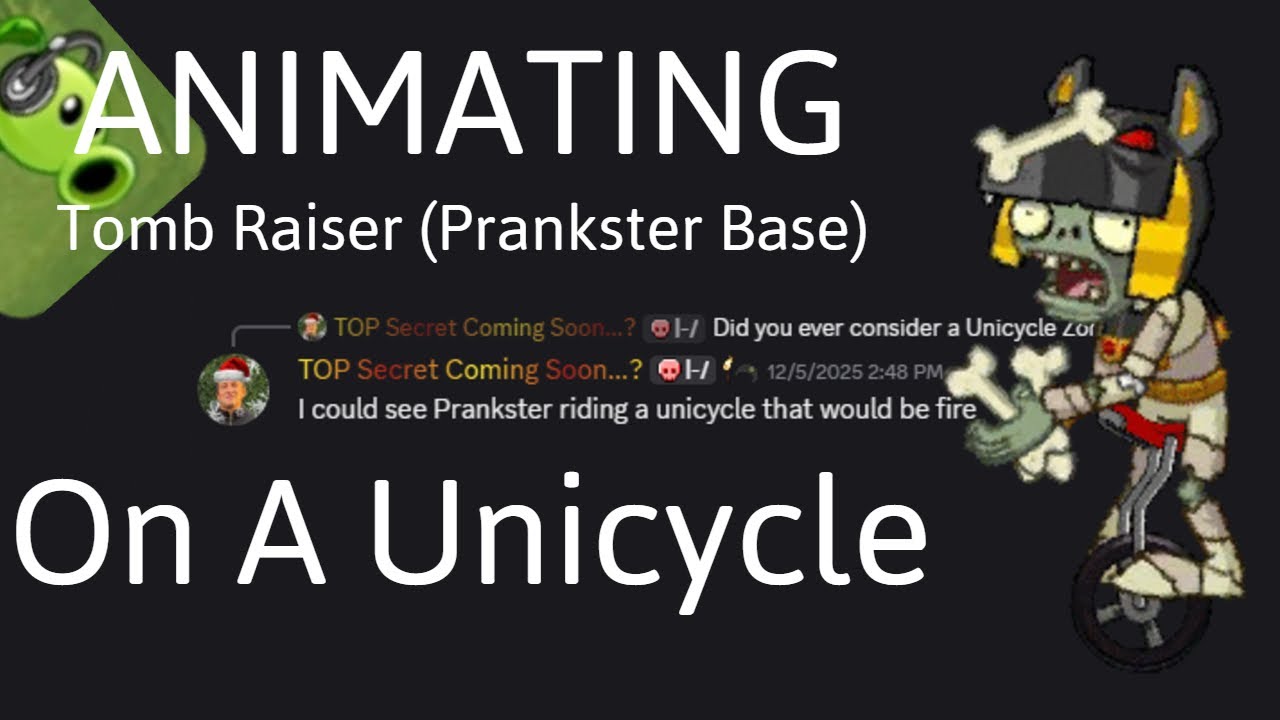 I Custom Animated Tomb Raiser On A Unicycle Because of PeaMix