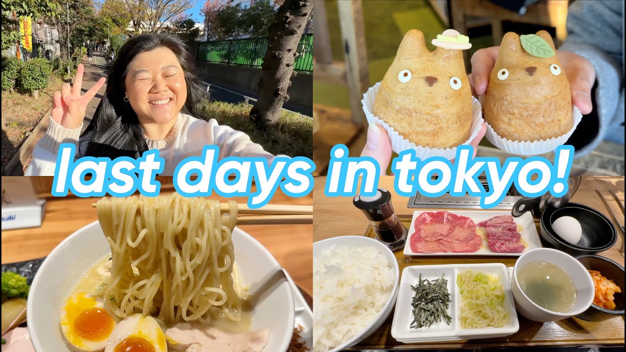 last days in tokyo🏮, totoro cream puffs 😻 + supermarket sushi 🍣 | VLOGMAS DAY 7