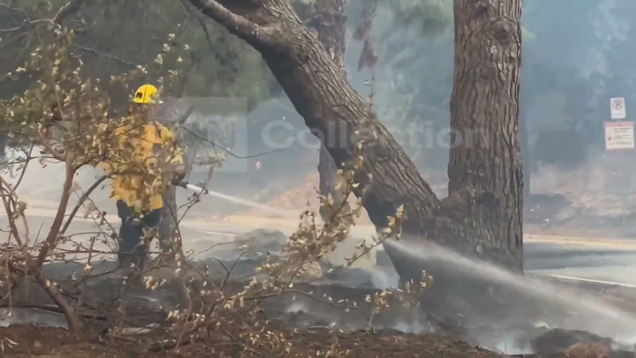 CNN b-roll of Los Angeles wildfires