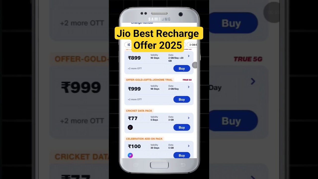 Jio Best Popular Plans|Jio Recharge Plan Offers 2025|Techraj #jio #recharge #jiooffers