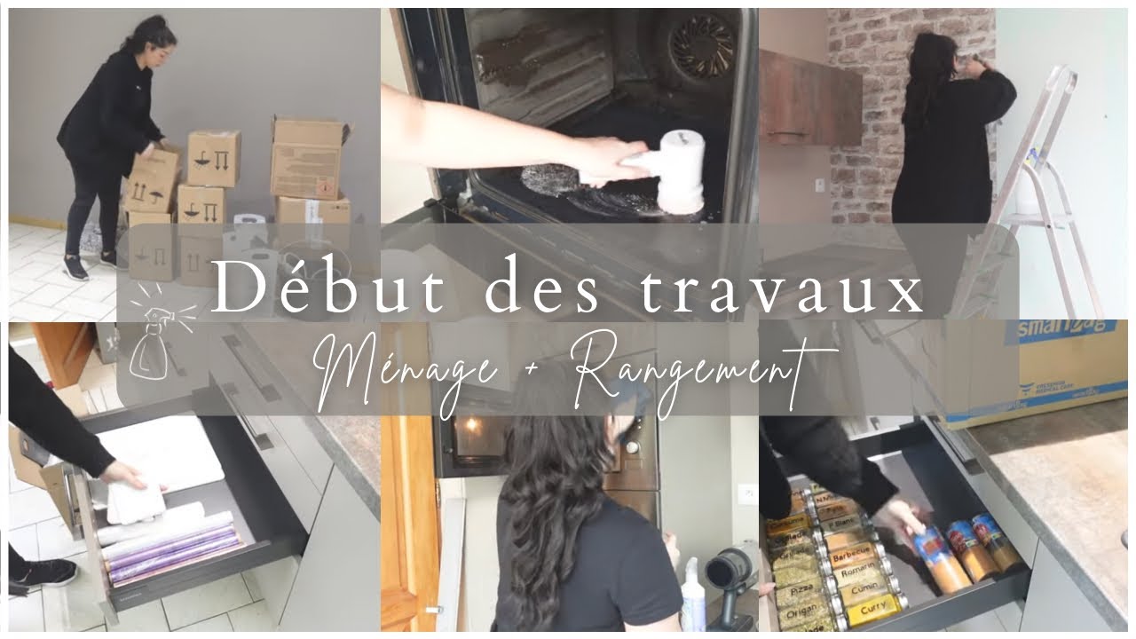 DÉBUT DES TRAVAUX | NOUS AVONS EU DES SURPRISES .. 😧 Ménage & rangement 🧼
