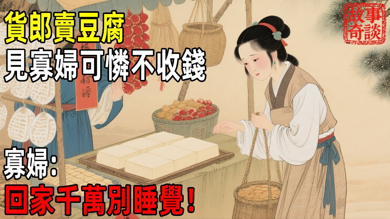 貨郎賣豆腐，見寡婦可憐不收錢，寡婦:回家千萬別睡覺！「故事奇談」