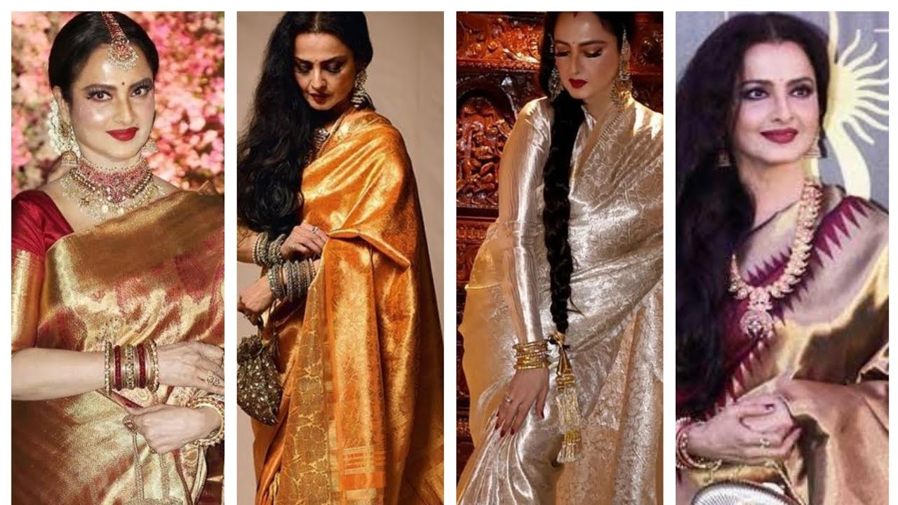 Rekha's signature kanjeevaram silk sarees // silk kanjivaram saree for women 