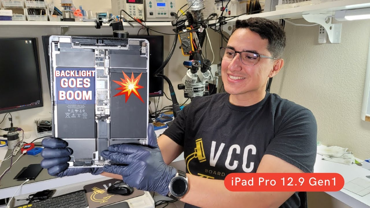 This Backlight Circuit Exploded. Let's Fix it. iPad Pro 12.9 Gen 1 Microsoldering Repair