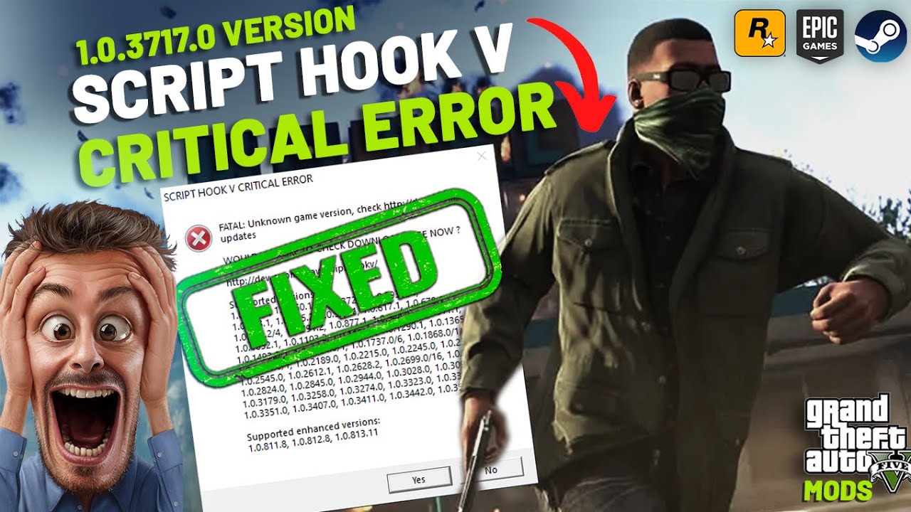 Как исправить критическую ошибку Script Hook V за 2 минуты | Декабрь 2025 (Rockstar, Epic Games, ...