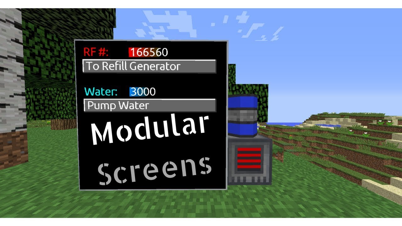 [Minecraft Modded Tutorial] Modular Screens w/ RFTools (1.12)