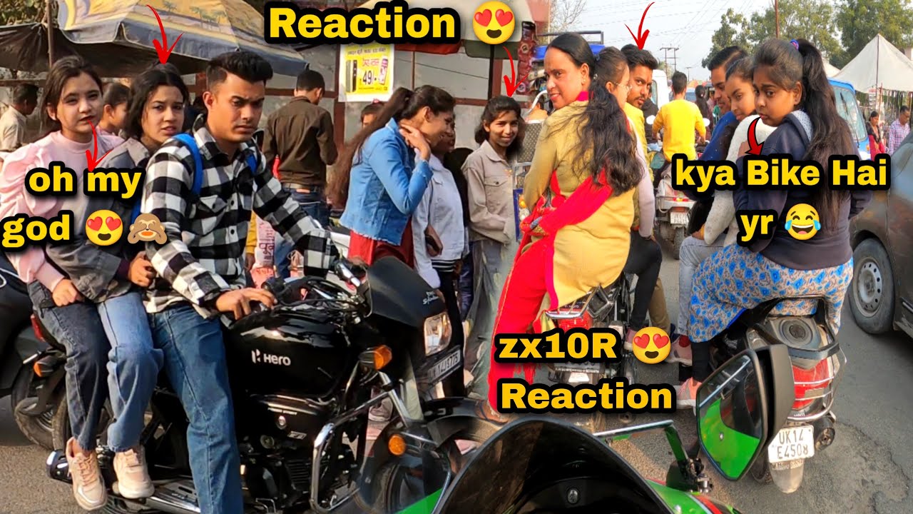 Zx10r Shocking Girls Reaction 😍 || Cute Girls Reaction In Shivratri Mela 😍🤭