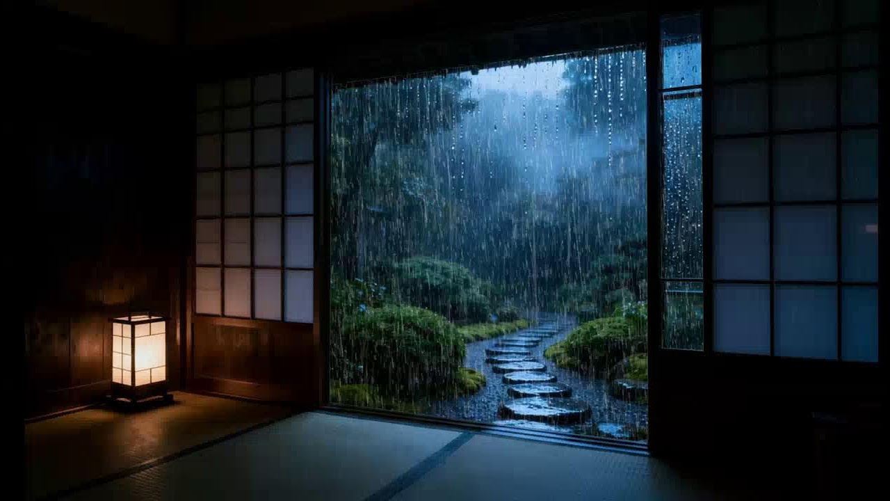 Heavy Rain & Thunder Sounds for Sleeping | Black Screen Deep Sleep