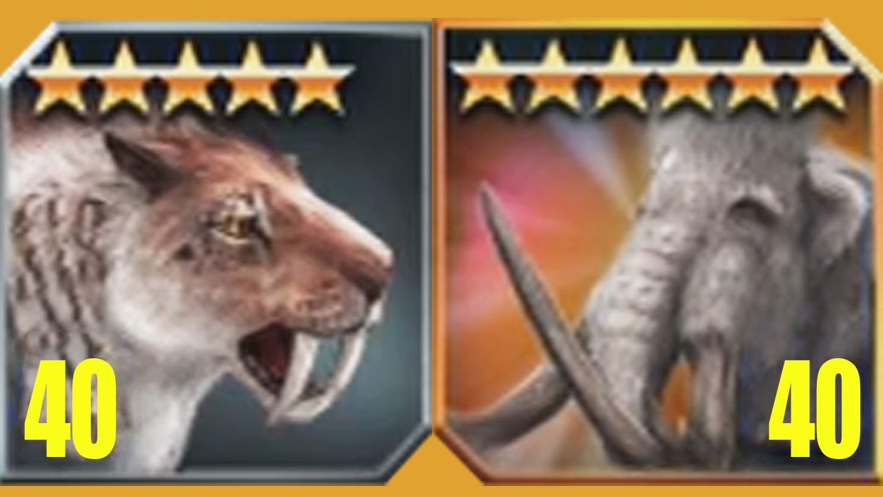 SMILODON Vs WOOLLY MAMMOTH - Jurassic World The Game