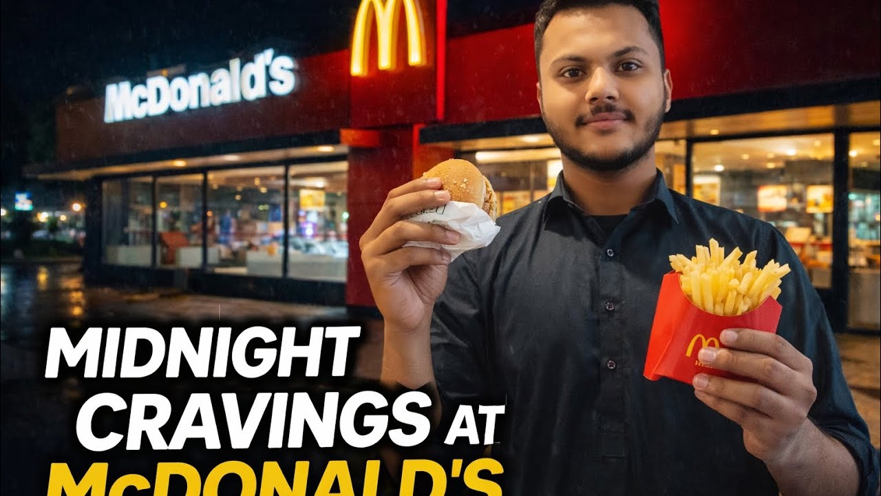 Midnight craving at MacDonald with family 😊|and spend time with family|enjoy alot